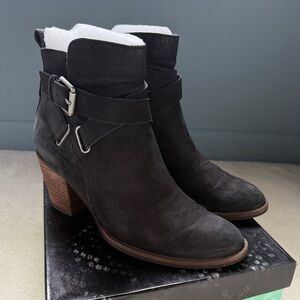 Sam Edelman Black Suede Ankle Boots